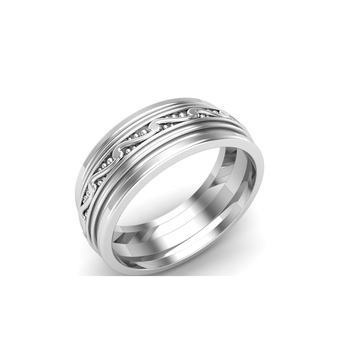 Bague anneau argent Waves